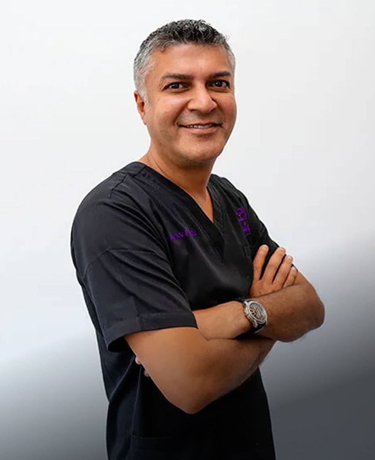 Close-up of a woman's face with flowing hair.
