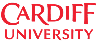 Cardiff University logo in red text